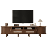 Móvel de TV 170 cm de mdf com 2 portas e 2 gavetas,madeira escura
