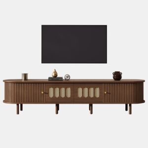 Móvel de TV 180 cm de mdf com 2 portas e 2 gavetas,noz
