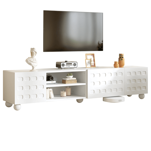 Móvel de TV 200 cm de painel de partículas com 3 portas,branco