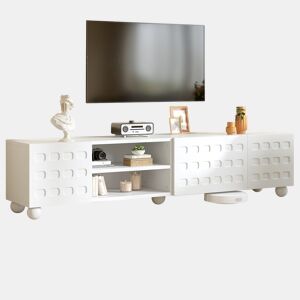 Móvel de TV 200 cm de painel de partículas com 3 portas,branco