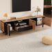 Mueble TV con 3 puertas y 1 cajón Mueble TV con 3 puertas y 1 cajón Negro/ Madera