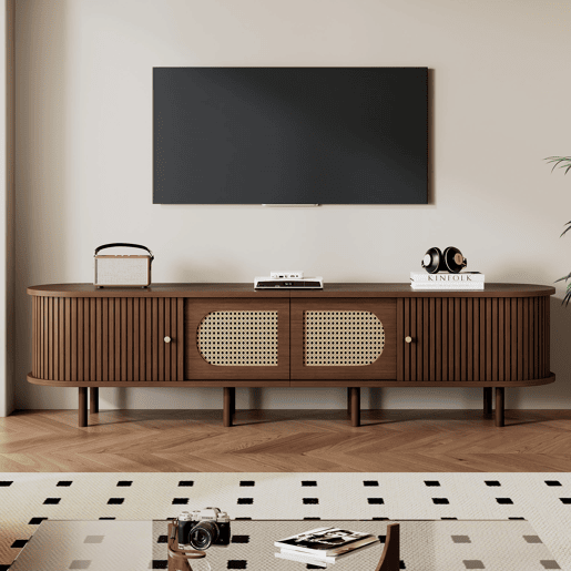 Móvel de TV 180 cm de mdf com 4 portas,noz Móvel de TV 180 cm de mdf com 4 portas,noz