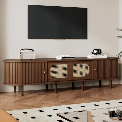 Móvel de TV 180 cm de mdf com 4 portas,noz Móvel de TV 180 cm de mdf com 4 portas,noz