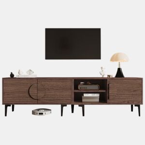Móvel de TV 180 cm de painel de partículas com 3 portas,noz