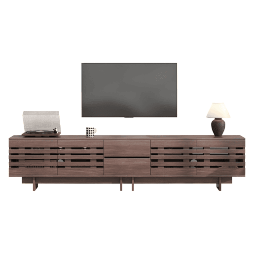 Móvel de TV 200 cm de mdf com 4 portas e 2 gavetas,noz Móvel de TV 200 cm de mdf com 4 portas e 2 gavetas,noz