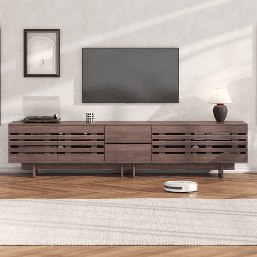 Móvel de TV 200 cm de mdf com 4 portas e 2 gavetas,noz Móvel de TV 200 cm de mdf com 4 portas e 2 gavetas,noz
