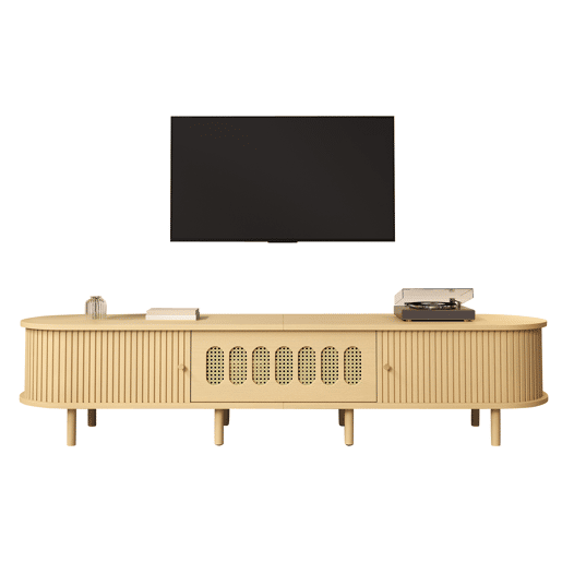 Móvel de TV 180 cm de mdf com 3 portas,natural Móvel de TV 180 cm de mdf com 3 portas,natural