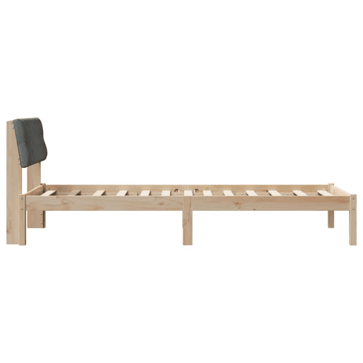 Estrutura de cama de solteiro simple, castanho e cinzento-escuro 90 x 200 cm
