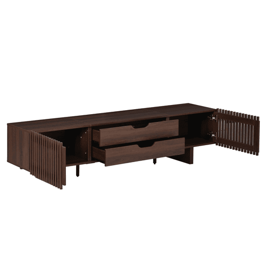 Móvel de TV 180 cm de mdf com 2 portas e 2 gavetas,noz Móvel de TV 180 cm de mdf com 2 portas e 2 gavetas,noz