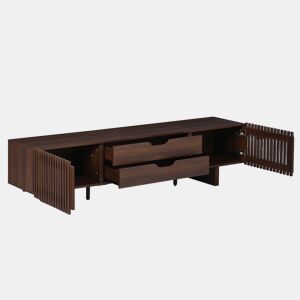 Móvel de TV 180 cm de mdf com 2 portas e 2 gavetas,noz