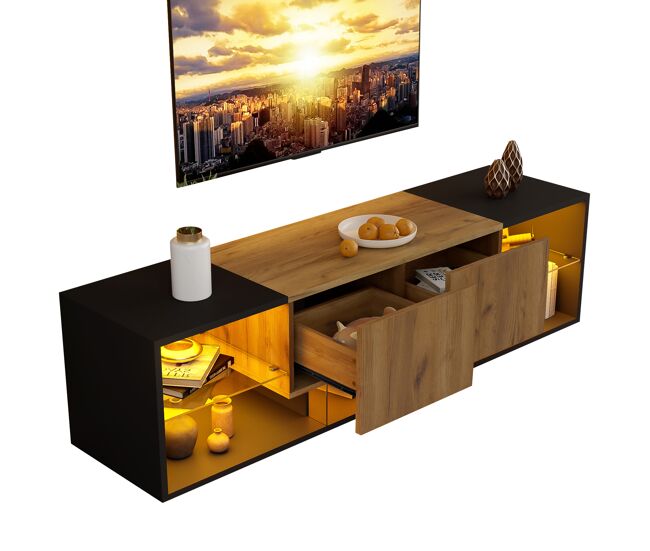 Mueble TV con 2 cajones 160
