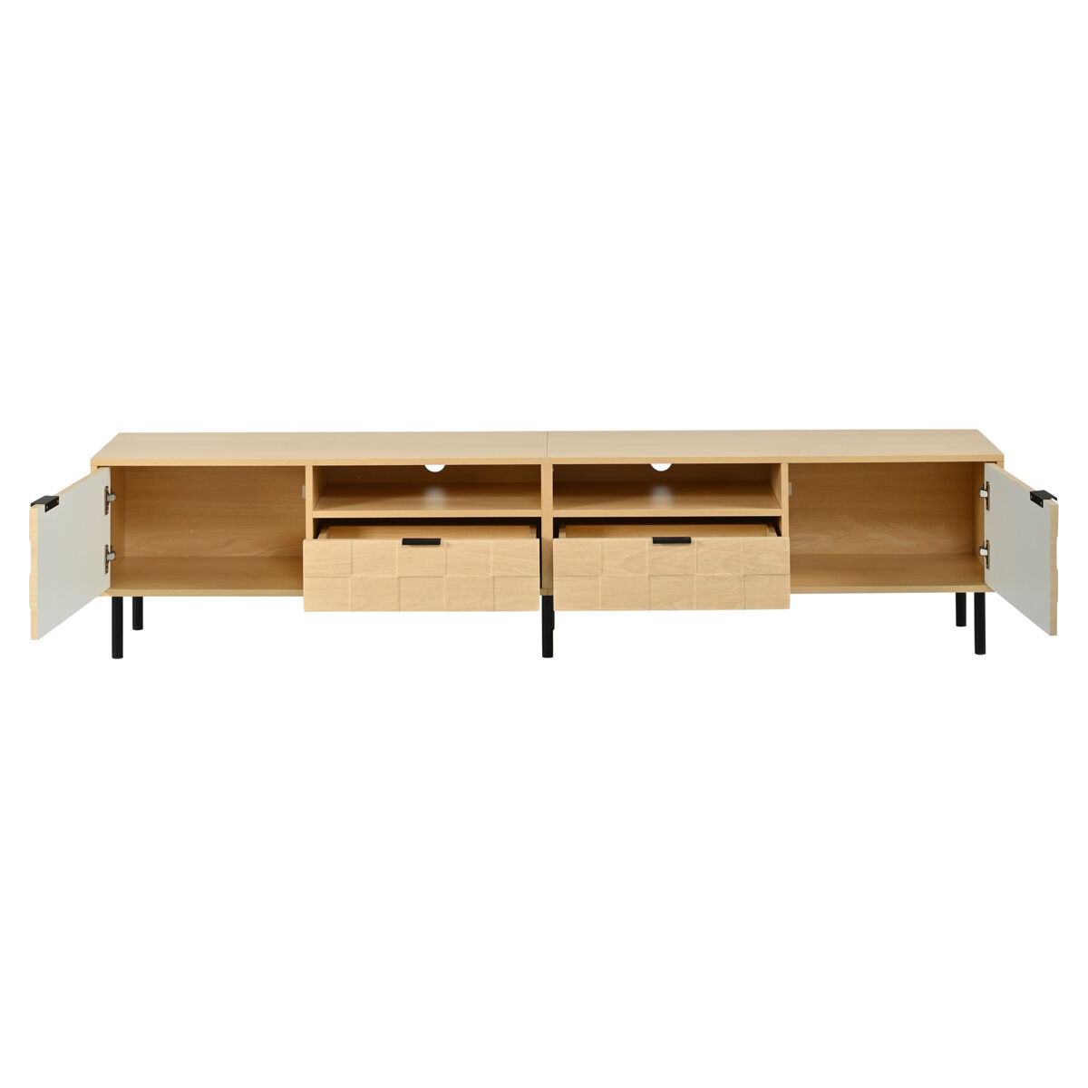Mueble TV con 2 puertas y 2 cajones