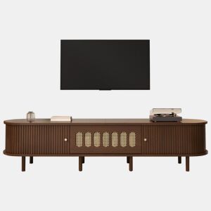 Móvel de TV 180 cm de mdf com 3 portas,noz