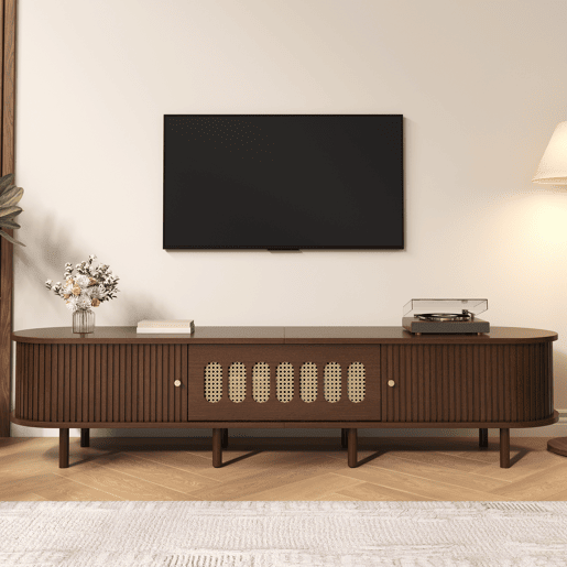 Móvel de TV 180 cm de mdf com 3 portas,noz Móvel de TV 180 cm de mdf com 3 portas,noz