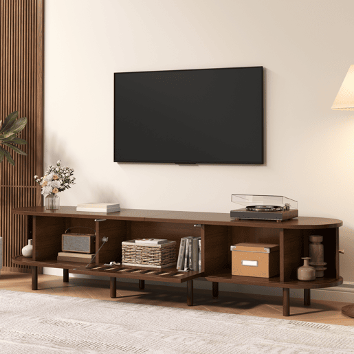 Móvel de TV 180 cm de mdf com 3 portas,noz Móvel de TV 180 cm de mdf com 3 portas,noz
