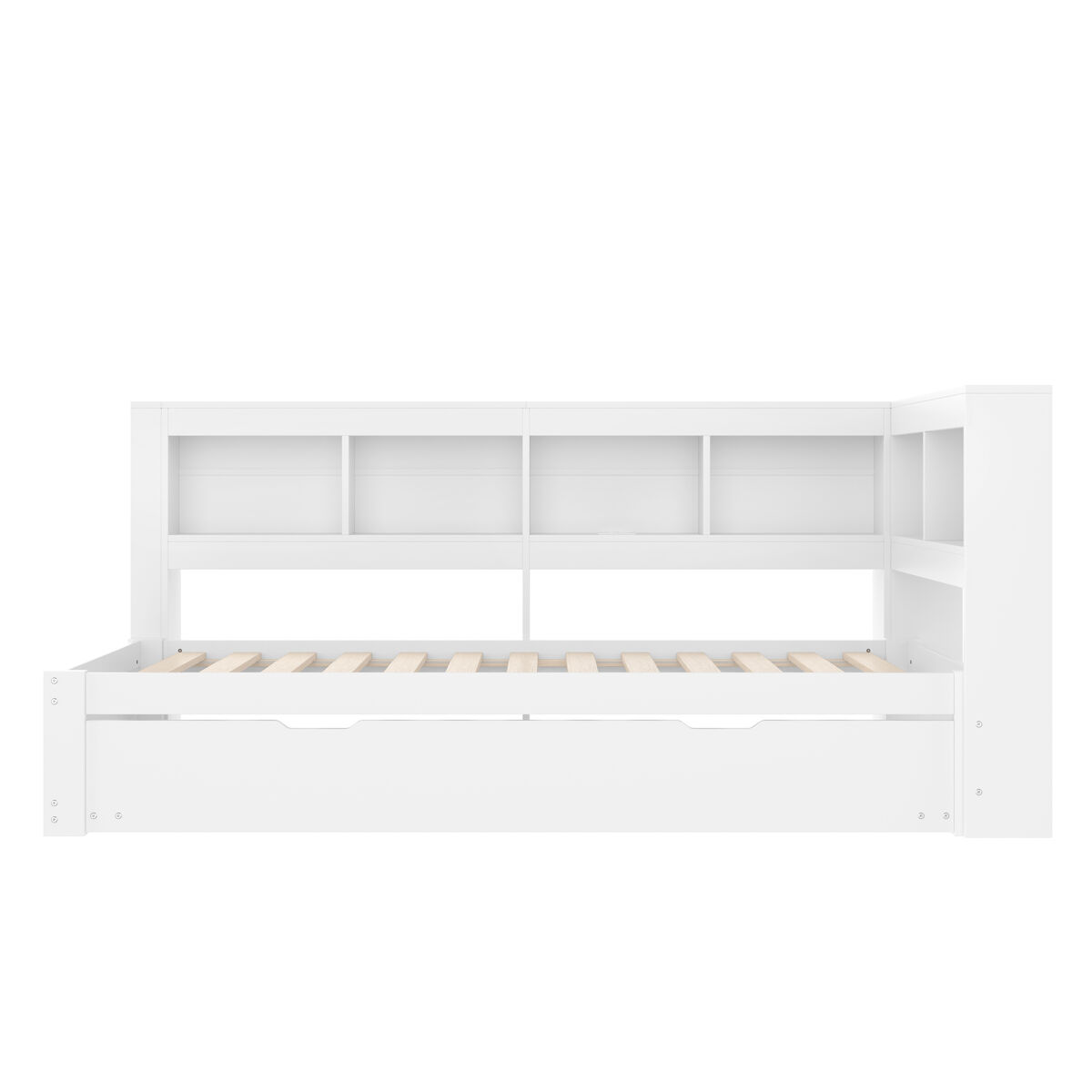 Cama tapizada 140x200 cm - con puerto usb y luz led, diseño de pie oculto, tela de lino gris