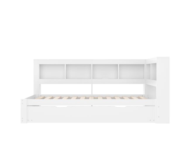 Cama tapizada 140x200 cm - con puerto usb y luz led, diseño de pie oculto, tela de lino gris