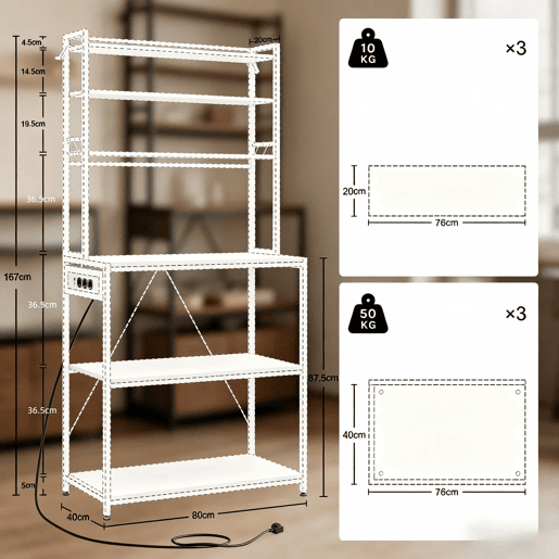 Mesa de café 40x80x167 cm - Estilo moderno com prateleiras de arrumação e tomadas integradas - Castanho rústico Mesa de café 40x80x167 cm - Estilo moderno com prateleiras de arrumação e tomadas integradas - Castanho rústico