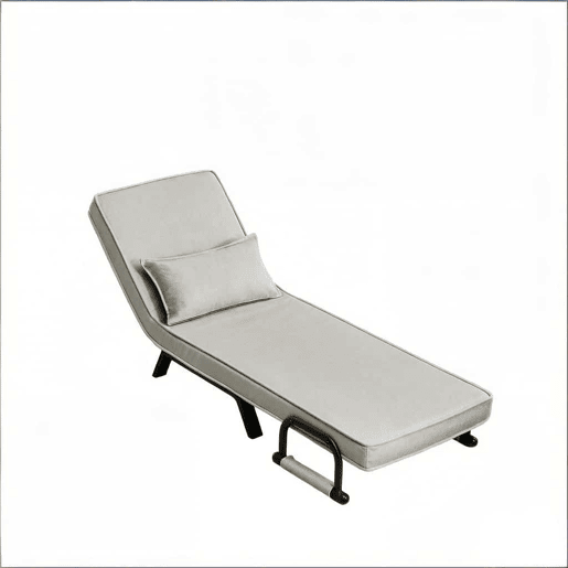 Poltrona-cama conversível 65x75x78 cm - Encosto ajustável, sofá-cama extensível, poltrona multifunções para ver televisão - Cinza claro Poltrona-cama conversível 65x75x78 cm - Encosto ajustável, sofá-cama extensível, poltrona multifunções para ver televisão - Cinza claro