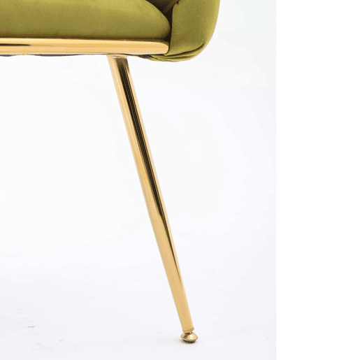 Poltrona auxiliar 58x59x69 cm - moderna, com estrutura metálica e estofamento confortável, para o quarto, sala de estar e sala de jantar - verde-oliva Poltrona auxiliar 58x59x69 cm - moderna, com estrutura metálica e estofamento confortável, para o quarto, sala de estar e sala de jantar - verde-oliva