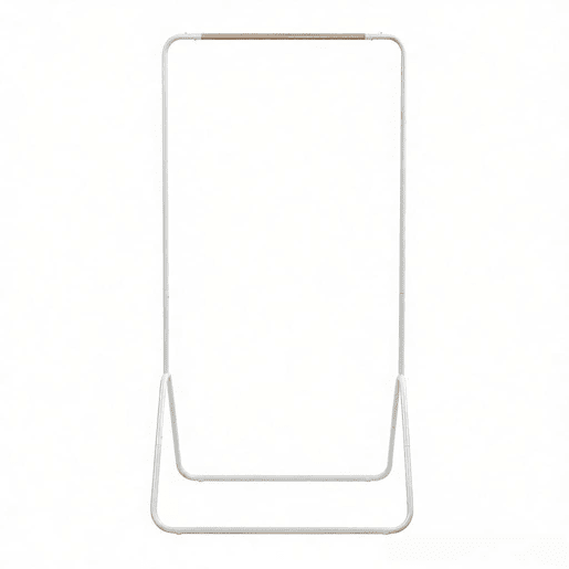 Cabideiro de pé 80x45x145 cm - multifuncional com barra para roupa e gancho para casacos - branco Cabideiro de pé 80x45x145 cm - multifuncional com barra para roupa e gancho para casacos - branco