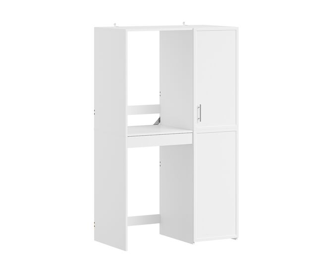 Sobuy armario lavandería set de 3 salvaspacio bzr231-w | blanco | 110x66x186 cm | aglomerado lacado