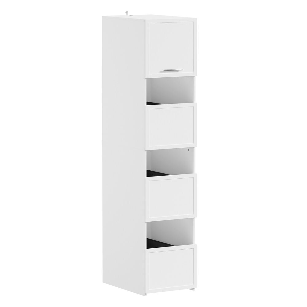 Sobuy armario alto salvaspacio set de 2 bzr232-w | blanco | 60x40x186.4 cm | aglomerado lacado