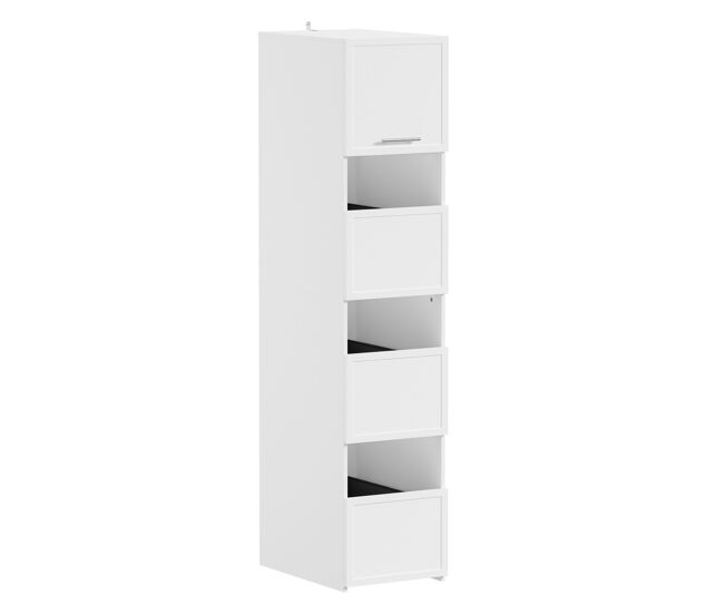 Sobuy armario alto salvaspacio set de 2 bzr232-w | blanco | 60x40x186.4 cm | aglomerado lacado