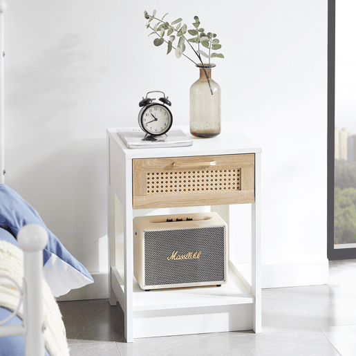Aparador 63 x 120 x 40 cm - móvel de arrumação em rattan com 2 portas, estilo rústico para sala de jantar - natural Aparador 63 x 120 x 40 cm - móvel de arrumação em rattan com 2 portas, estilo rústico para sala de jantar - natural
