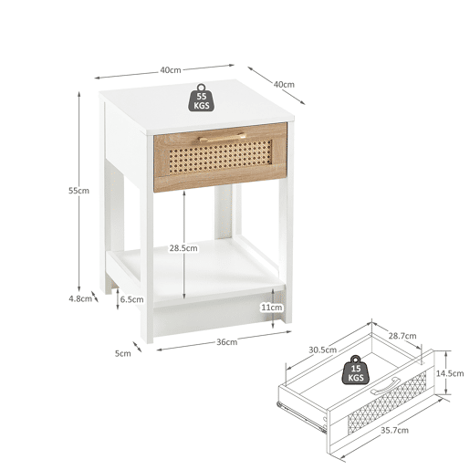 Aparador 63 x 120 x 40 cm - móvel de arrumação em rattan com 2 portas, estilo rústico para sala de jantar - natural Aparador 63 x 120 x 40 cm - móvel de arrumação em rattan com 2 portas, estilo rústico para sala de jantar - natural
