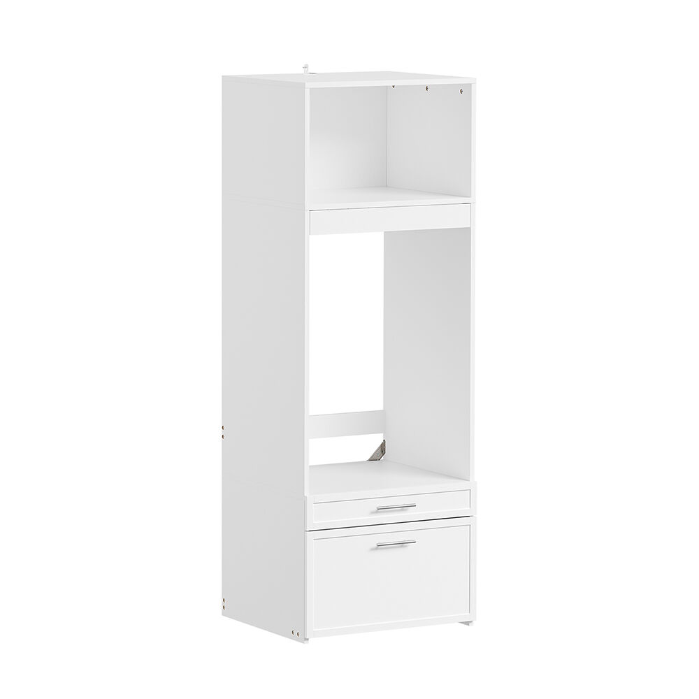Sobuy columna lavandería set de 2 asta bzr230-w | blanco | 66.0x60.5x186.0 cm | aglomerado lacado