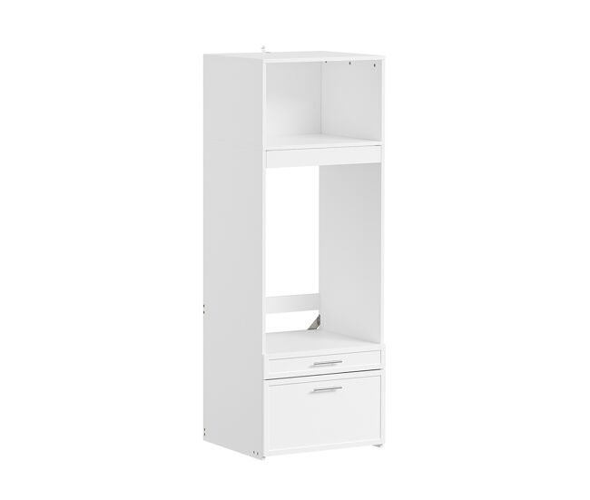 Sobuy columna lavandería set de 2 asta bzr230-w | blanco | 66.0x60.5x186.0 cm | aglomerado lacado