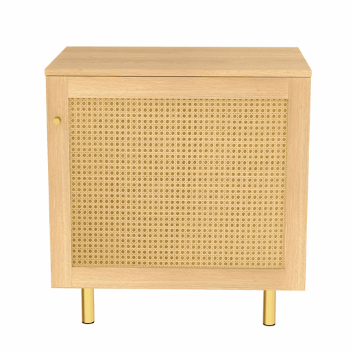 Aparador 63 x 60 x 40 cm - em rattan, 1 porta, móvel de arrumação rústico para sala de jantar - natural Aparador 63 x 60 x 40 cm - em rattan, 1 porta, móvel de arrumação rústico para sala de jantar - natural