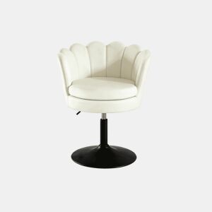 Banco de bar baixo 61,5 x 65 x 83 cm u2014 giratório, com encosto confortável, multifuncional para maquilhagem e sala de jantar u2014 Bege