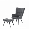 Poltrona relax com apoio para os pés - Conjunto de assento para ver televisão, confortável e elegante, com estilo reclinável - Cinza escuro