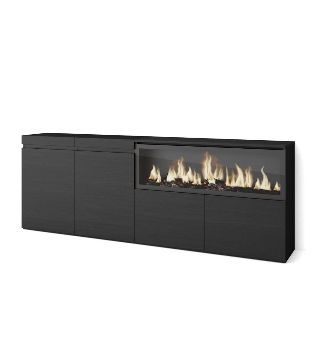 Aparador cartajima-01 con chimenea eléctrica para salón