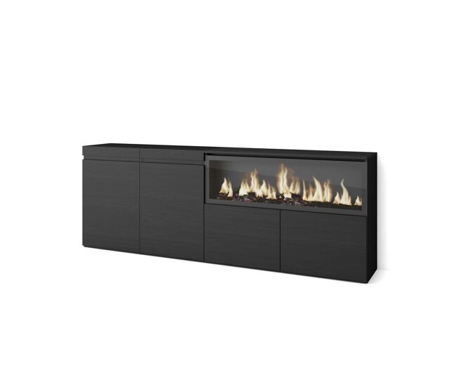 Aparador cartajima-01 con chimenea eléctrica para salón