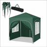 Gazebo de jardim 200 x 200 cm u2013 dobrável, proteção solar para eventos e festas u2013 Verde