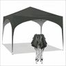 Gazebo de jardim 300x300 cm - Elegante estrutura exterior para pátios e festas - Cinzento