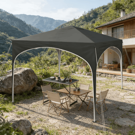 Gazebo de jardim 300x300 cm - Elegante estrutura exterior para pátios e festas - Cinzento Gazebo de jardim 300x300 cm - Elegante estrutura exterior para pátios e festas - Cinzento