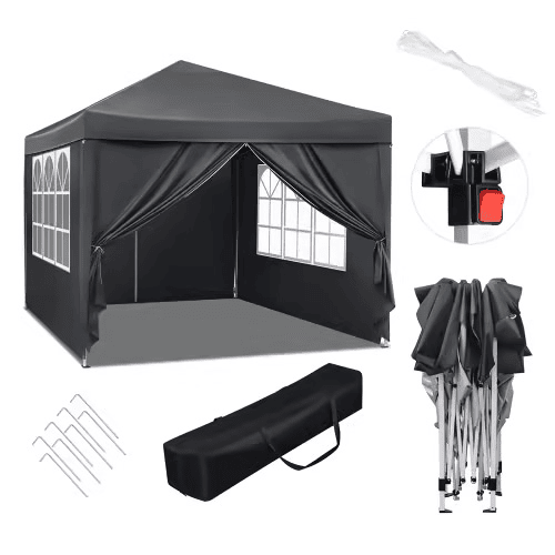 Gazebo de jardim 300x300 cm - resistente para uso no exterior, pátio, casamentos e eventos - antracite