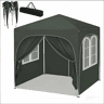 Gazebo de jardim 200x200x250 cm - Proteção exterior para eventos e festas - Cinzento