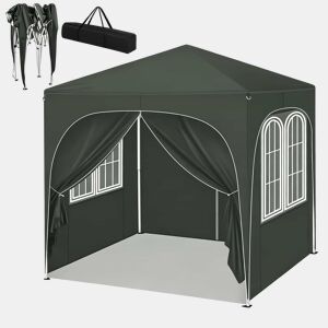 Gazebo de jardim 200x200x250 cm - Proteção exterior para eventos e festas - Cinzento