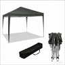 Tenda de jardim 300x300 cm - dobrável, tipo Pop Up, portátil, com saco de transporte, para festas e atividades ao ar livre - Cinza escuro