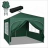 Tenda de jardim 300 x 300 cm - Dobrável, com proteção solar e saco de transporte - Verde