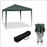 Gazebo dobrável 300x300 cm - portátil com saco de transporte, cobertura retrátil para exterior e festas - Verde