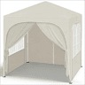 Gazebo de jardim 200x200x250 cm - Dobrável, para festas e eventos ao ar livre - Bege