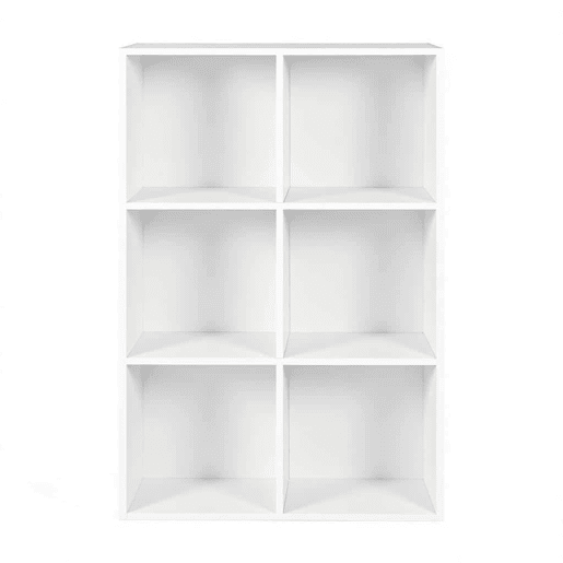Estante de arrumação + caixas - design multifuncional, estante aberta, estante de pé, armário auxiliar - Branco Estante de arrumação + caixas - design multifuncional, estante aberta, estante de pé, armário auxiliar - Branco
