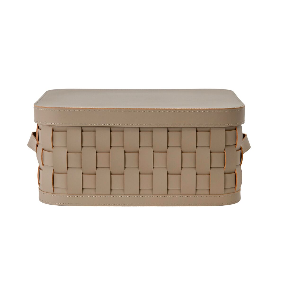Angel cerda cesta rectangular piel regenerada con tapa