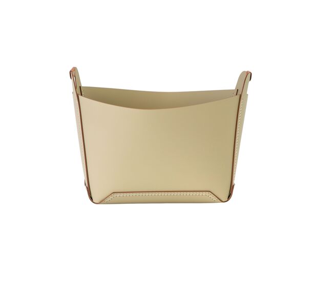 Angel cerda cesta rectangular piel regenerada con asas